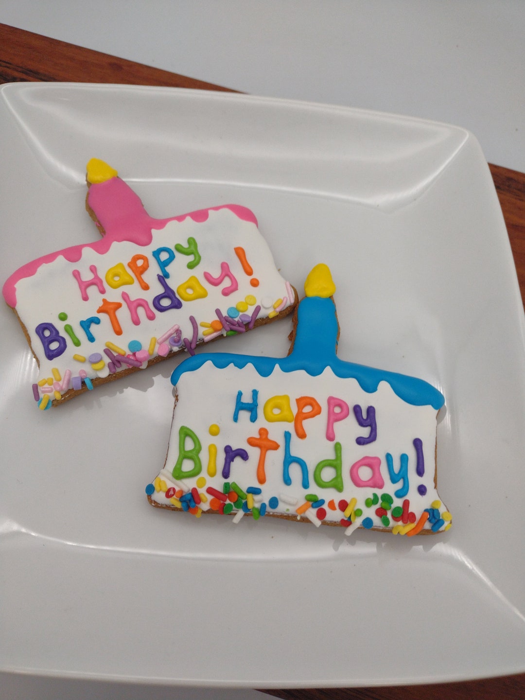 Dog Birthday Cake Cookies, Birthday Treat, Dog Birthday, Decorated
