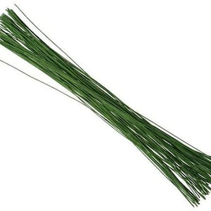 May include: A bundle of green floral wire, used for crafting and floral arrangements.