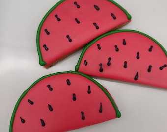 Doggie Watermelon slice 3pk, Gourmet Pet Treat, Dog Treats, Dog Cookie, Dog Bakery Treat, Pet Treats, Summertime Dog Treat, Watermelon Slice