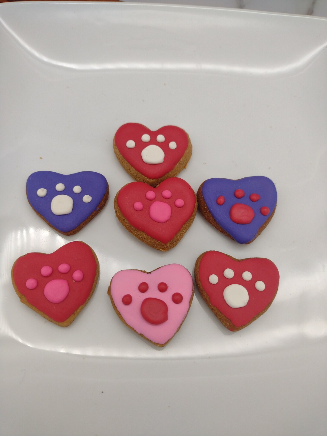 Small Valentine Dog Treats, Valentine Treats, Small Dog Cookies, Dog Bakery, Pet Valentine Treat