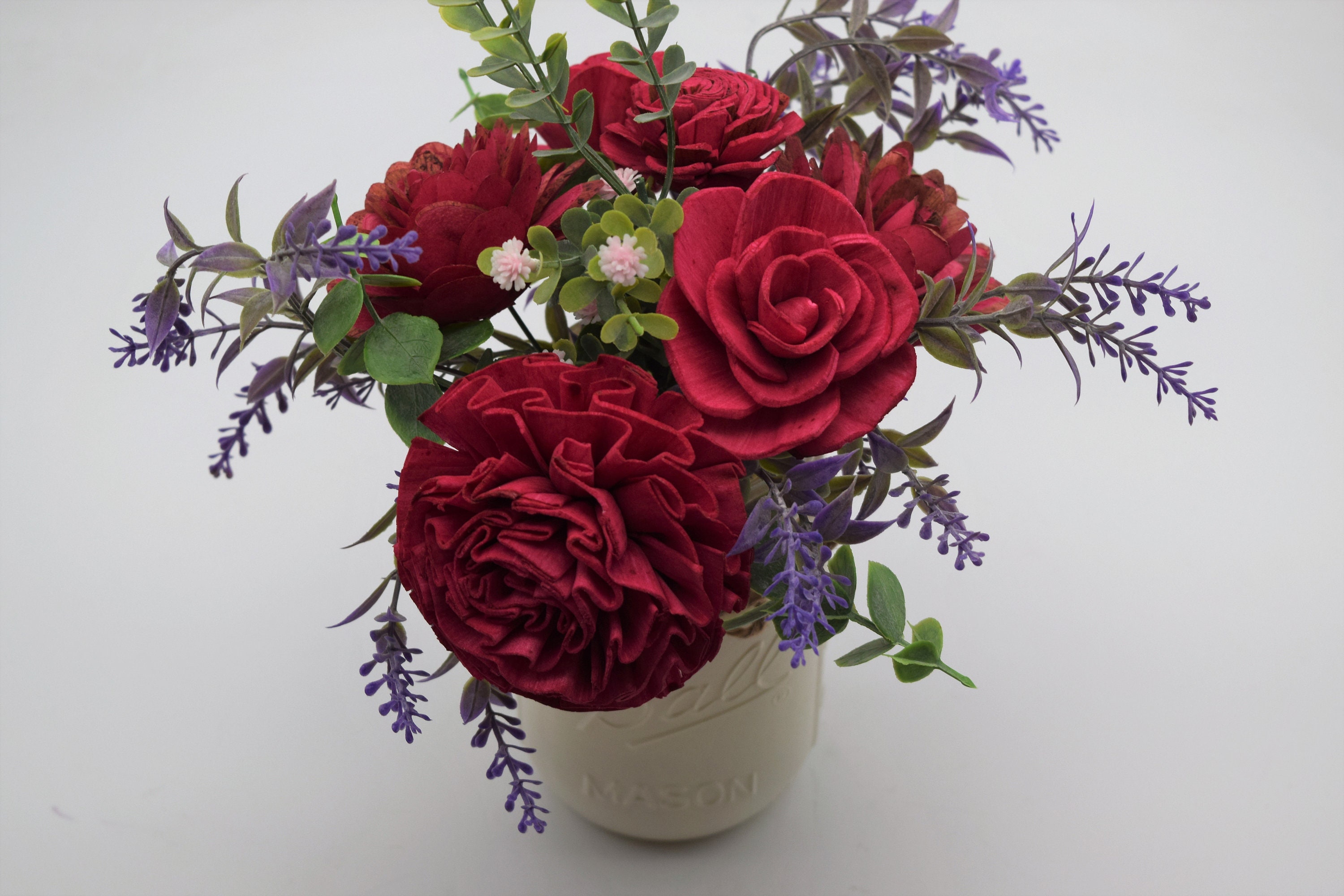 sola♡ Sola Wood Flower Arrangement, Pink Wooden Flower, Wood Bouquet