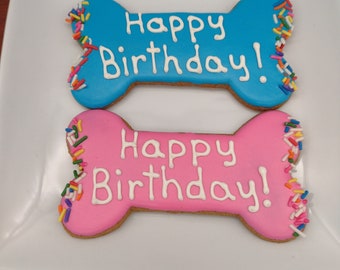 XL Dog Birthday Cookie, Dog Birthday Treat, Decorated Birthday Cookie, Birthday Dog Treats, Dog Bakery, Happy Birthday Cookie for dogs