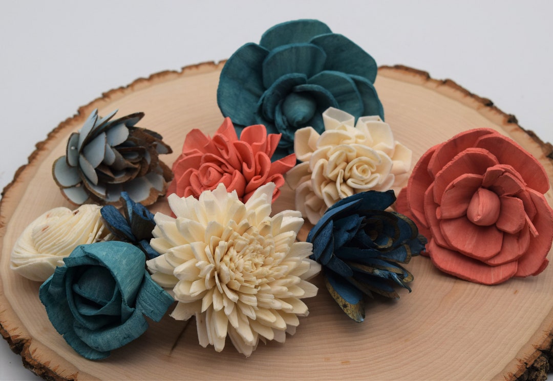 Sola Wood Flowers, Blue Wood Flowers, Forever Flowers, DIY Crafts
