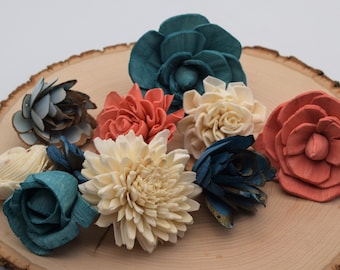 Sola Wood Flowers, Blue Wood Flowers, Forever Flowers, DIY Crafts, Pink & Blue Flowers, Craft Kit, Sola Flower Decor, Pink Wooden Flowers