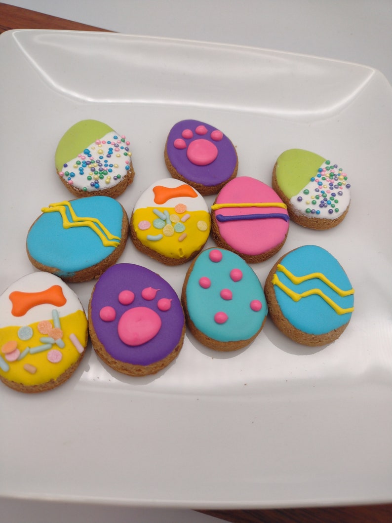 Small Easter Dog Treats Easter Egg Treats Small Dog Cookies Etsy