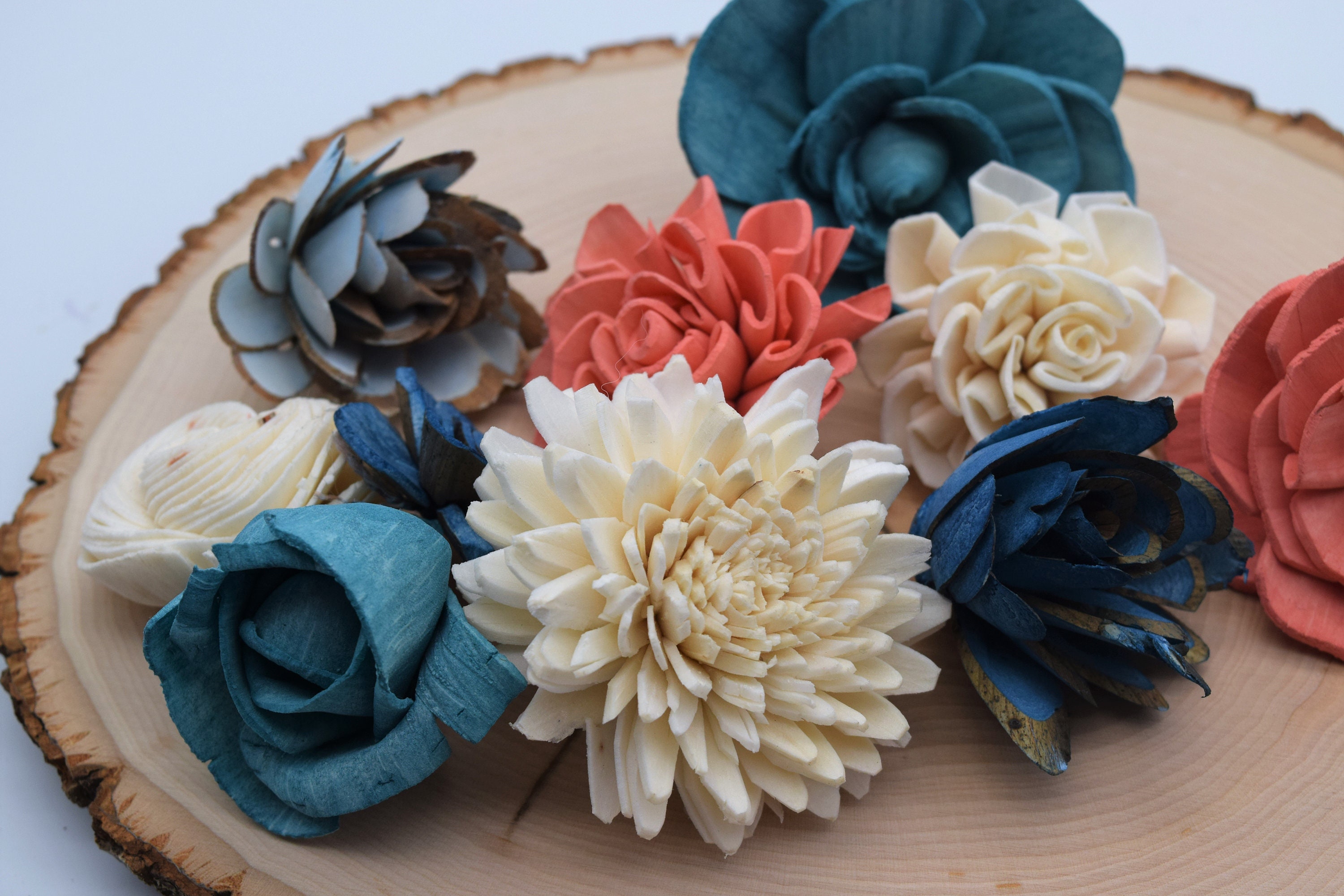 Sola Wood Flowers, Blue Wood Flowers, Forever Flowers, DIY Crafts