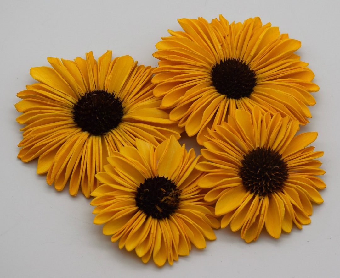 Sunflower Sola Wood Flowers, Wood Flowers, 10count Sunflowers, DIY