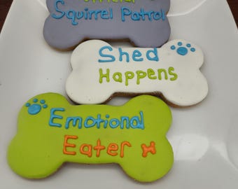 Dog Bone Variety 3Pack, Funny dog Saying, Peanut Butter Treat, Dog Cookie, Dog Bakery, Pet Treats, Gourmet Treats, Artisan Dog bakery Treats