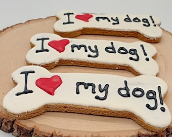 Dog Bone 3pk, Gourmet Pet Treat, Dog Bone Treat, Dog Cookie, Dog Bakery, Pet Treat Cookie, Gourmet Treats, Homemade Dog Treat, I love my dog