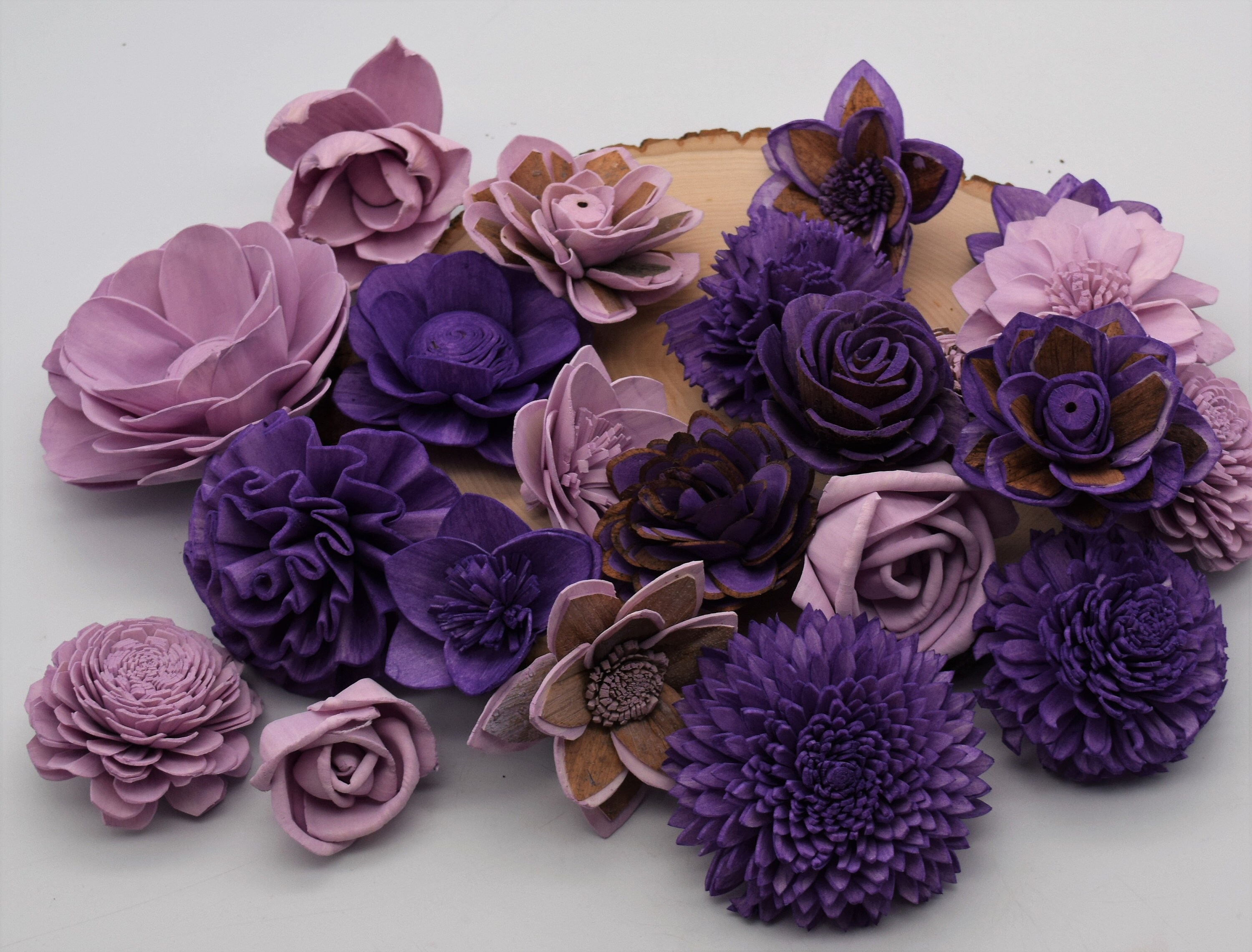 Lavender Sola Wooden Flowers Purple Wooden Flowers Bulk Sola Etsy