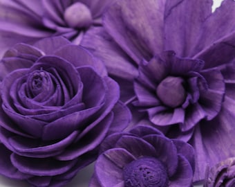 Sola Wood Flowers, Violet Flowers, Wood Flowers, Purple Flowers, DIY Crafts, Craft Kit, Crafts for Home, Kid's Craft Ideas, Purple Crafts