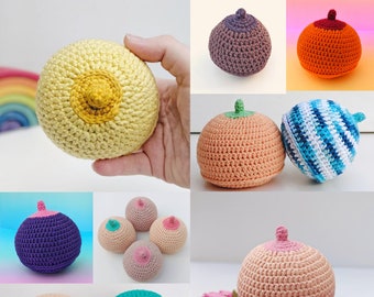 Crochet Boob Pattern / 3 Sizes / Breastfeeding Teaching / Breastfeeding Milestone / Antenatal Class Help / Midwife Gift / Boobie