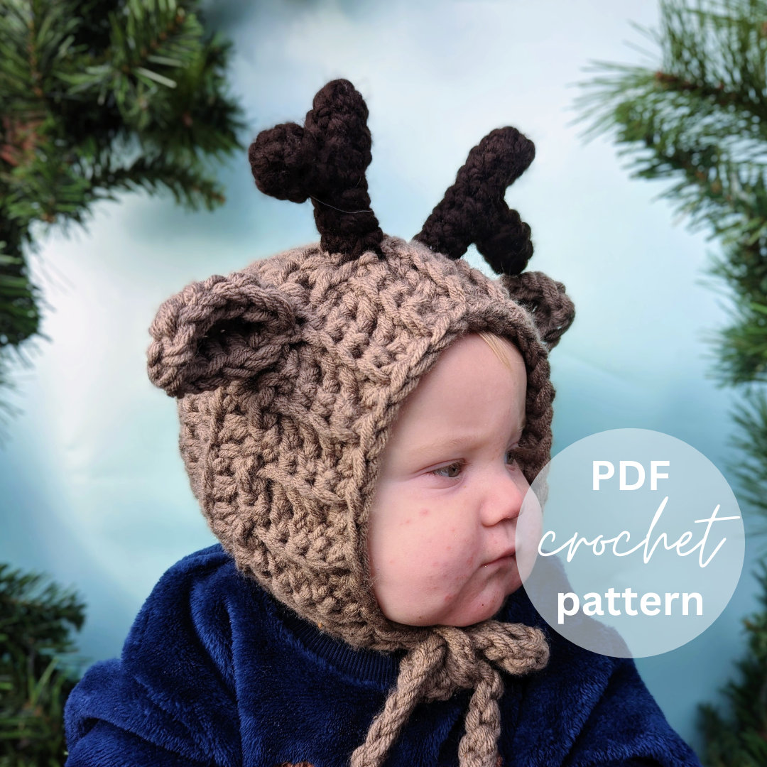 36 Crochet Baby Clothes Patterns with Bonnets, Booties, Rompers, and Dresses 24 Reindeer Bonnet Crochet Pattern: Easy Baby Toddler