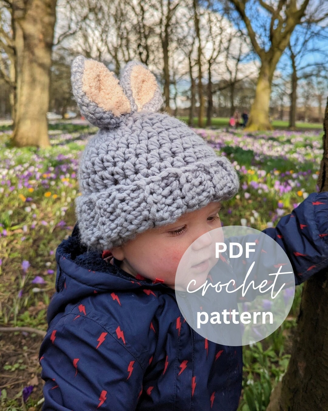 37 Bunny Beanie Crochet Patterns: Perfect for Every Skill Level and Season! 23 Chunky Crochet Bunny Beanie Pattern: Rolled Brim