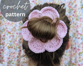 Crochet Flower Scrunchie Pattern: Easy Boho Floral Design (PDF Pattern)
