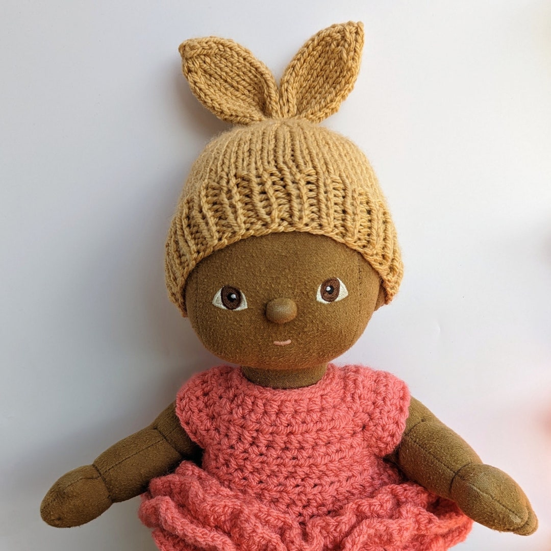 Dinkum Doll Bunny Hat. Knitting Pattern. Dinkum Pattern. Dinkum Easter