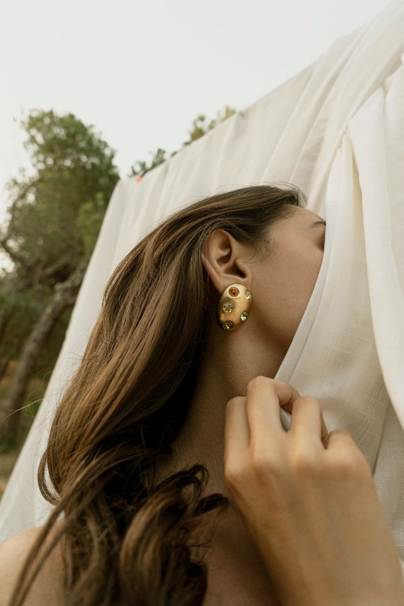 Orecchini A Clip In Stile Vintage Vendita Online - Foto 12