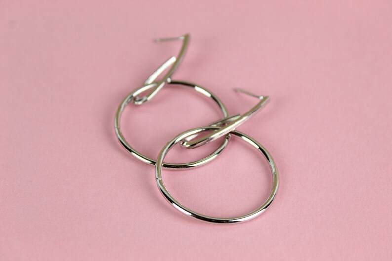 festival quadrat Minimalistic earings festivaloutfit silver-coloured earings statement earings earing