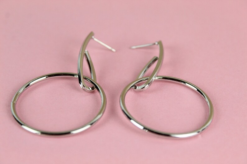 festival quadrat Minimalistic earings festivaloutfit silver-coloured earings statement earings earing