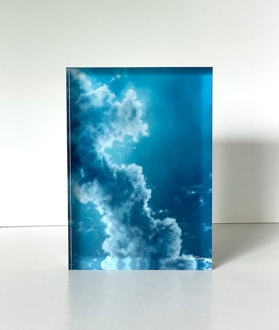 Acrylic Block Cloud Print “Time Passing By”