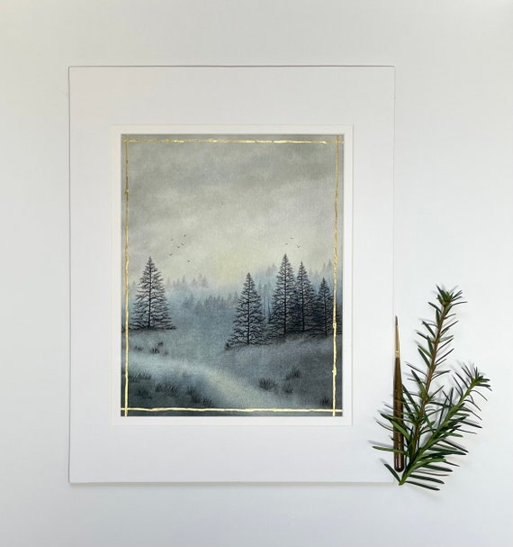 Art Print Northwoods Landscape “Winter Morning” Giclee Print.