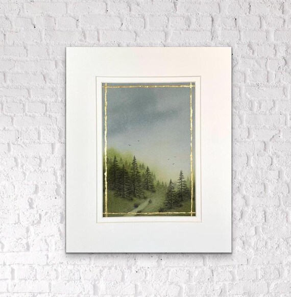 Art Print Northwoods Landscape “Deer Run”