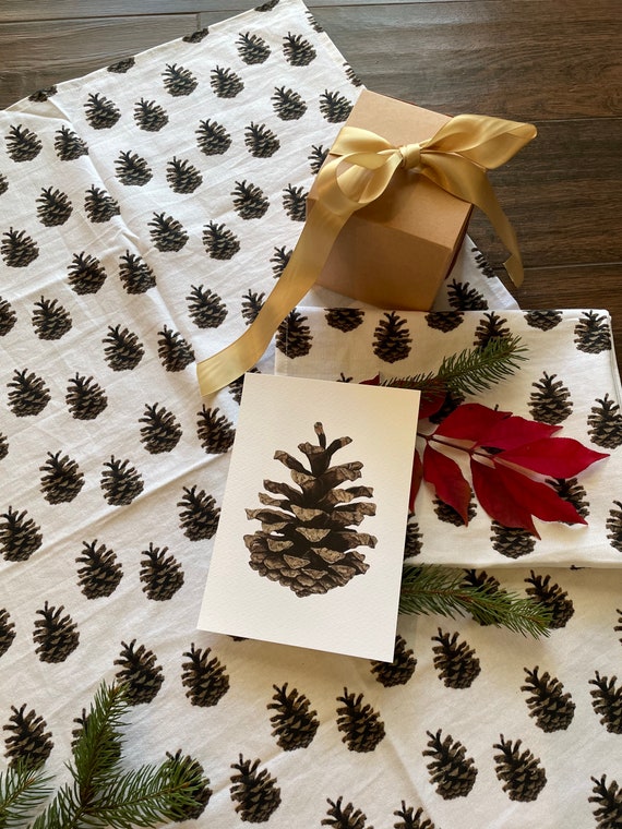 Pine Cone Tea Towel