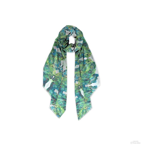 Wearable Art Sheer Scarf: “Brianna”