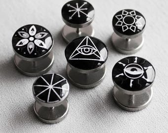 16Ga Sono Wood Life Tree Fake Cheater Ear Expander Plug Illusion Earrings Studs 16Ga Sono Wood Life Tree Fake Cheater Ear Expander Plug Illusion Earrings Studs