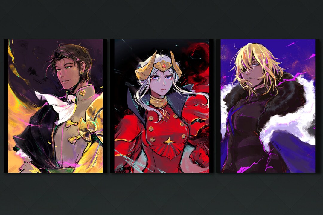 FIRE EMBLEM Three Houses Claude / Edelgard / Dimitri Prints Etsy
