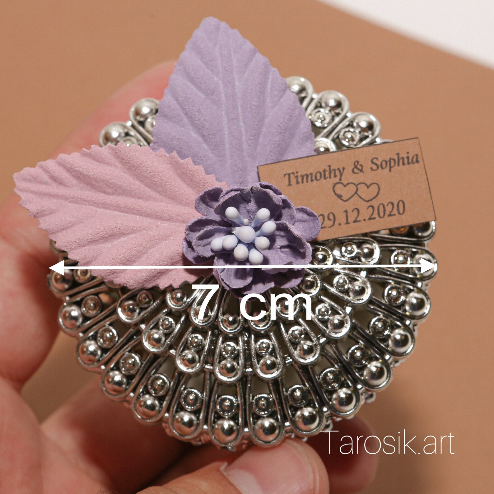 10 pcs Wedding Souvenir Boxes Party Favors in Silver Etsy