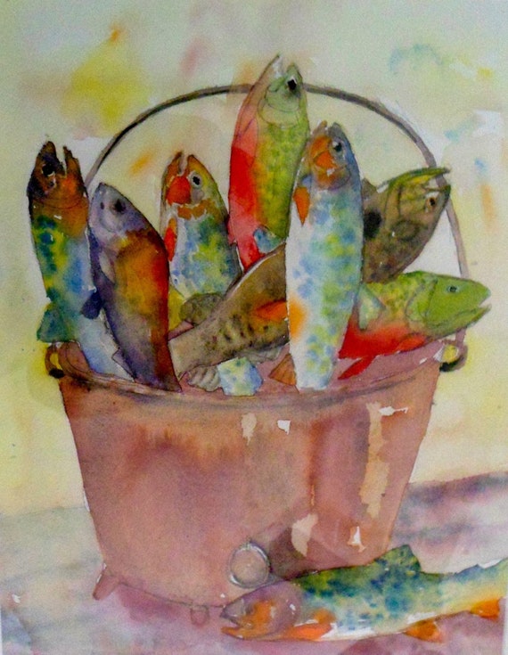 Fine Kettle of Fish Fine Art Print Etsy