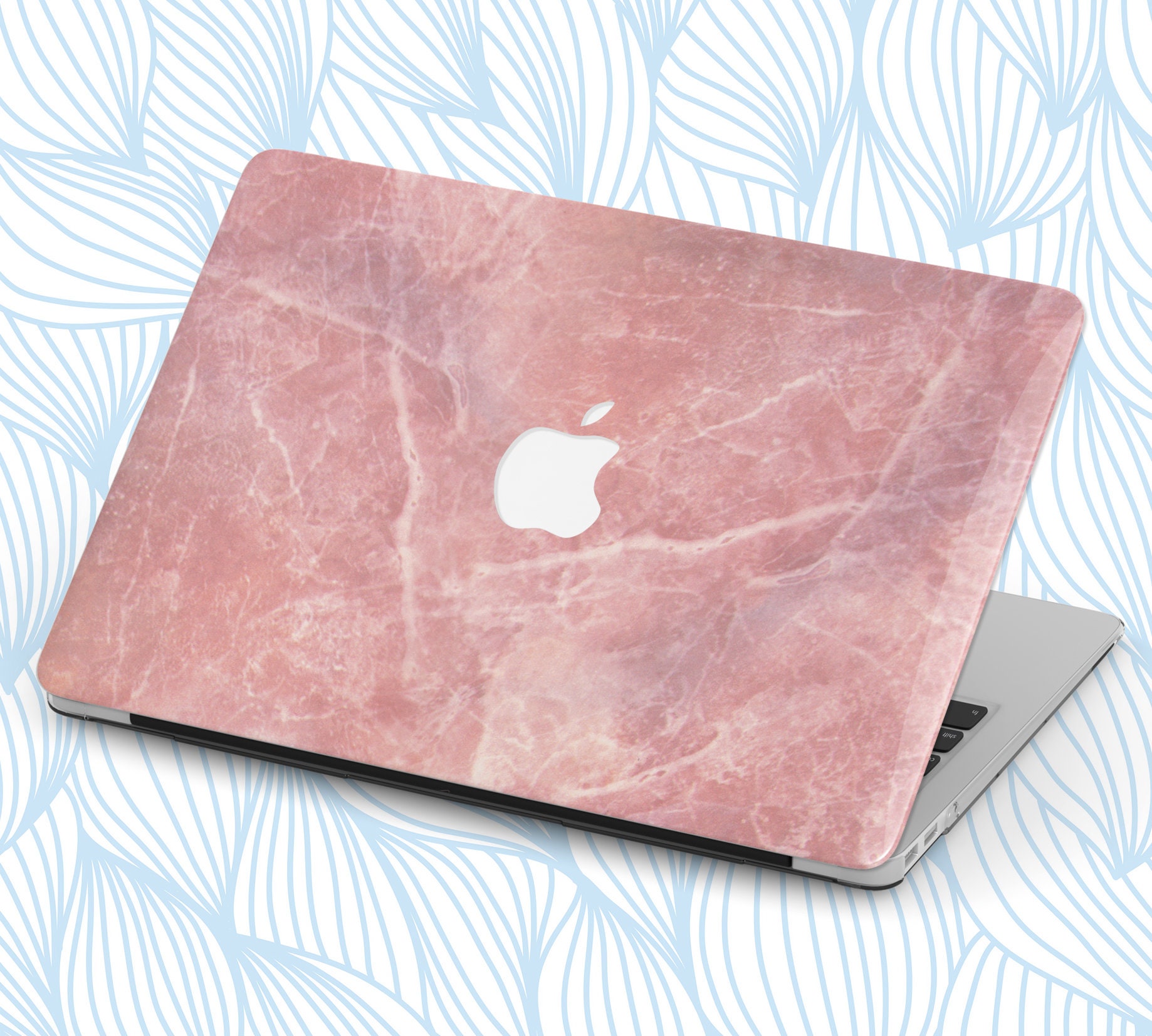 White marble macbook case with stone marble texture old marble Etsy