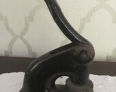 Antique cast iron press seal int 39 l Shipliners ass 39 n