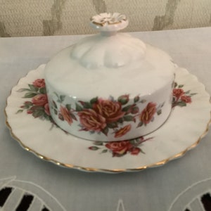 Vintage Royal Albert Centennial Roses butter dish