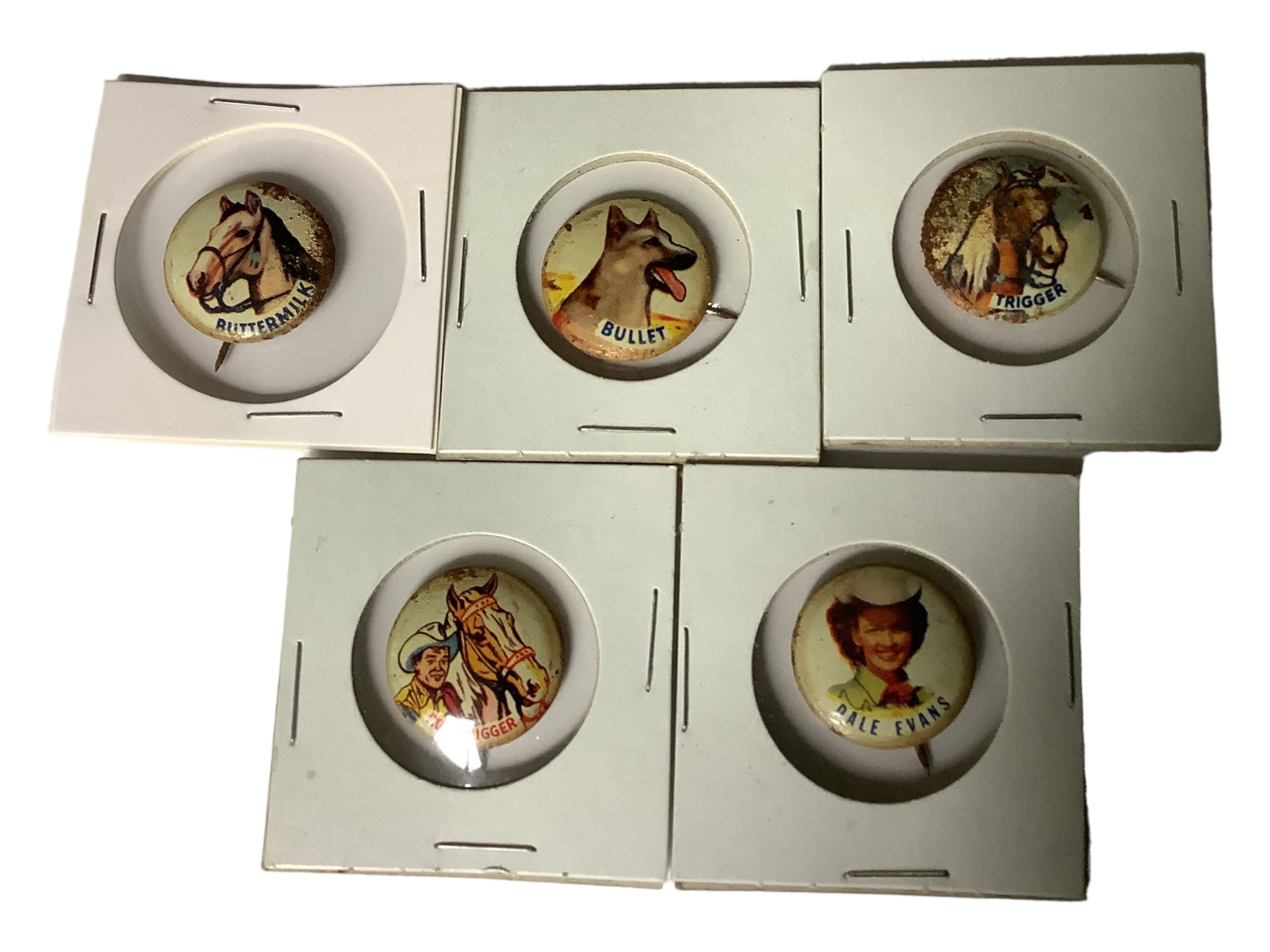 Vintage Post Grape Nuts Flakes Roy Rogers pins