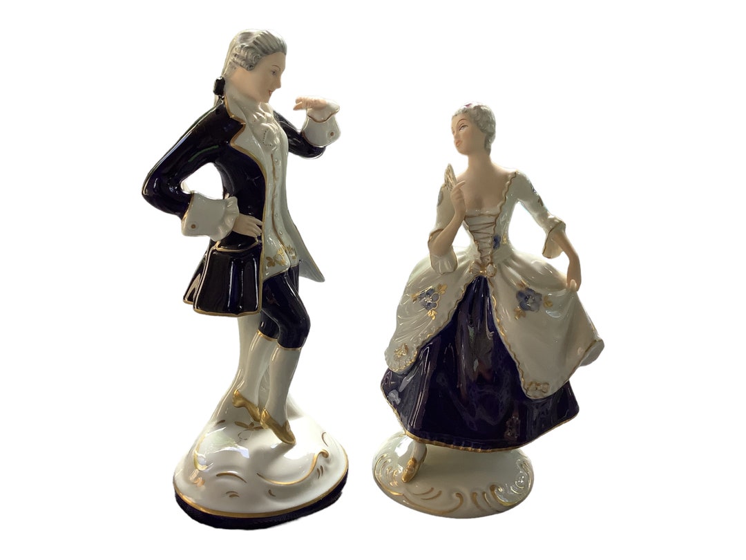 Vintage Royal Dux Bohemia Czechoslovakia Couple Figurines - Etsy
