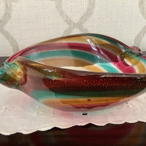 Vintage blow glass bowl