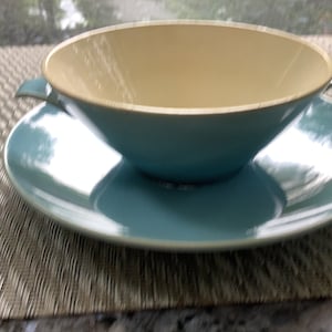Vintage Villeroy and Boch bouillon bowl and saucer