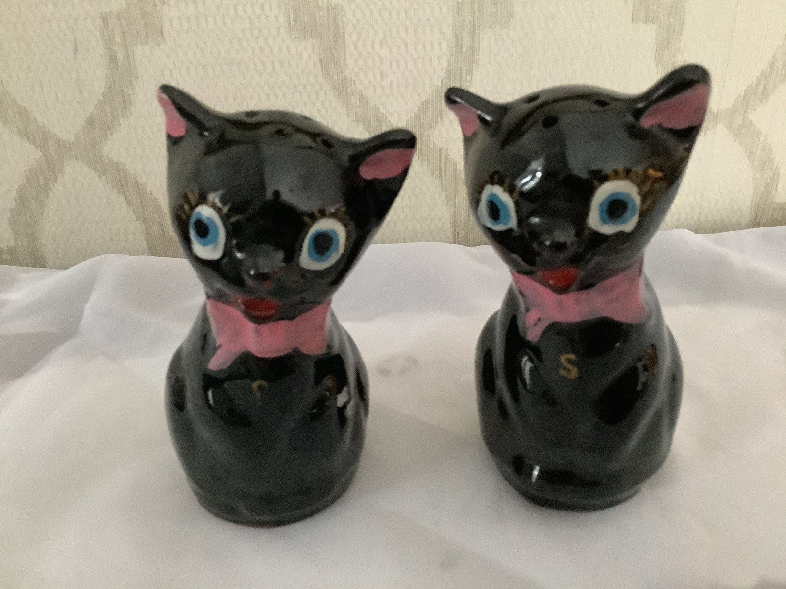Vintage Shafford Black Cat Salt & Pepper shakers Etsy