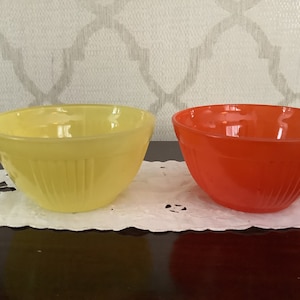 Set of 2 vintage Fired on  round bowls