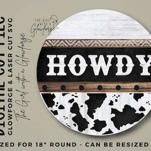 Glowforge File | Laser SVG File | Western Doorhanger SVG | Laser Signs SVG| Laser Cut File | Western Laser File | Glowforge Door Hanger