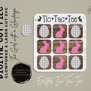 Glowforge SVG | Laser SVG File | Easter SVG | Tic Tac Toe | Laser Cut ...
