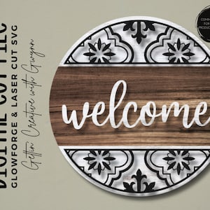 Glowforge File | Laser SVG File | Farmhouse Doorhanger SVG | Laser Signs SVG| Laser Cut File | Boho Laser File | Glowforge Door Hanger
