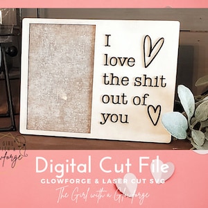 Glowforge File | Laser SVG File | Valentine SVG | Picture Frame Laser | Photo Frame SVG| Laser Cut File | Valentine Gift | Glowforge Files