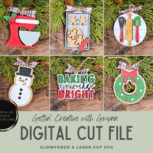 Pop Out Ornament Bundle Kit File | Laser Kit SVG File | Christmas Kit SVG | Ornament Kit Laser | Baking Ornament Laser File | Ornament File