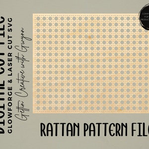 Glowforge File | Laser SVG File | Rattan Pattern SVG | Cane Weave SVG| Laser Cut File | Cane Webbing | Rattan Laser File Pattern