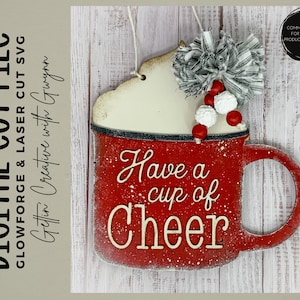 Glowforge SVG | Laser SVG File | Christmas SVG| Christmas Laser | Door Hanger Cut File | Laser Cut File | Glowforge File | Glowforge Design