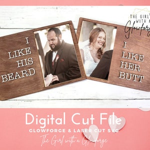 Glowforge File | Laser SVG File | Valentine SVG | Picture Frame Laser | Photo Frame SVG| Laser Cut File | Valentine Gift | Glowforge Files