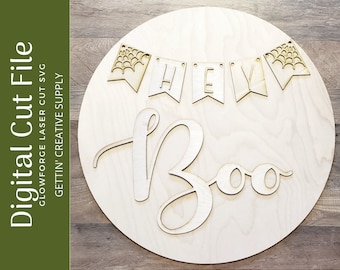 Glowforge SVG | Laser SVG File | Halloween SVG| Halloween Laser | Door Hanger Cut File | Laser Cut File | Glowforge File | Glowforge Design
